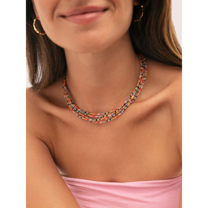 Collar Mawi Colors Acero Baño Oro