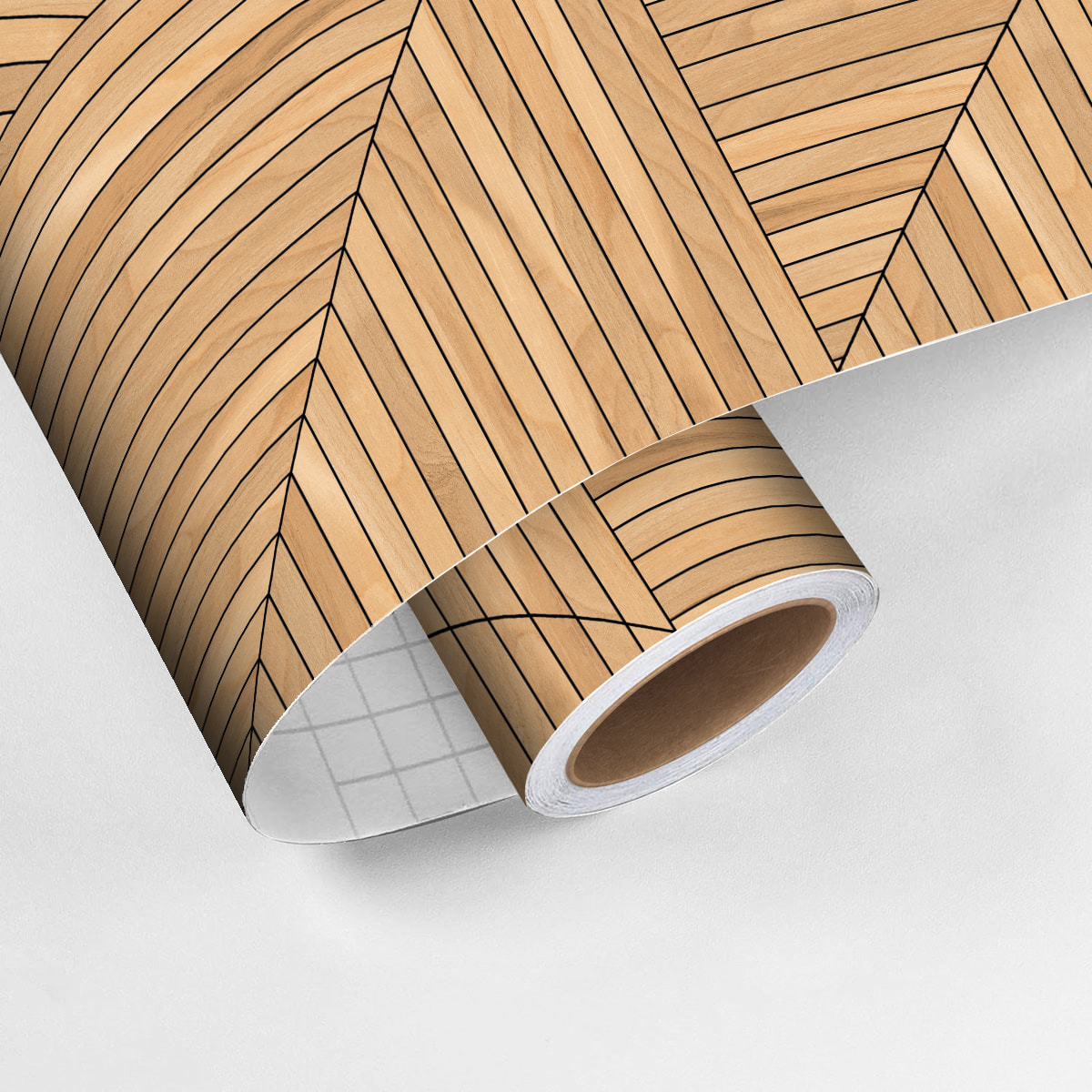 Rouleau revêtement adhésif vinyle au mètre - Sticker mural tête de lit - BOIS ART DÉCO