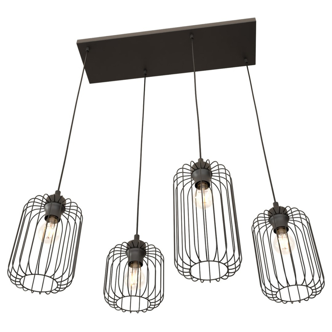 Lampada a sospensione VANDER in acciaio nero