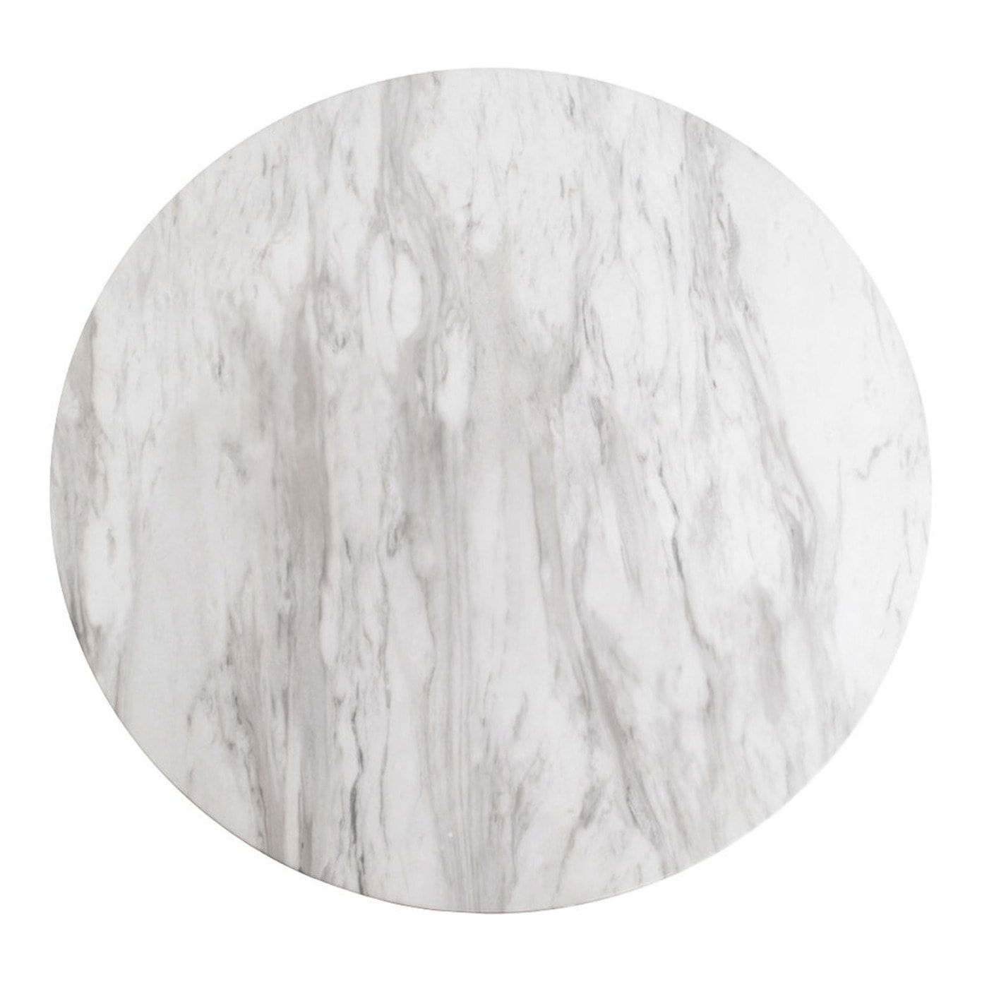 Tavolo bar Bolzano con piano effetto marmo e base ottone, ø70×105 cm