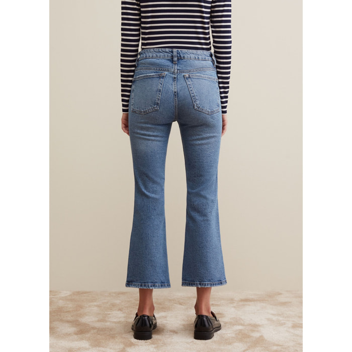 Jeans Piombo - cropped - cotone - azzurro denim