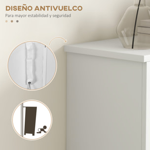 Zapatero Estrecho con 2 Puertas Zapatero Entrada Recibidor con Estantes Ajustables y Compartimento Abierto para 10 Pares de Zapatos 58x24x105 cm Blanco