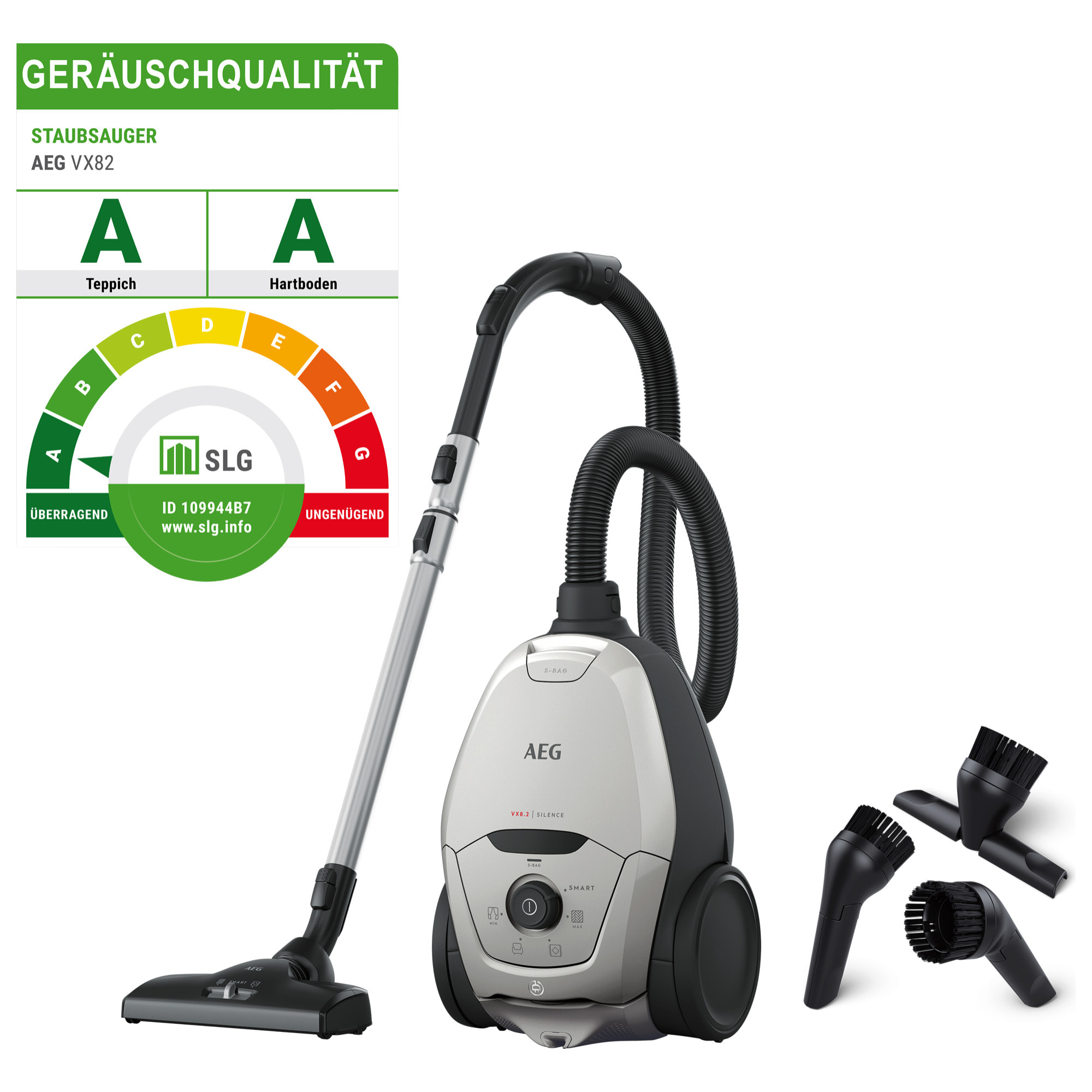 AEG Aspiradora con bolsa VX8 de 600 W y 57 dB(A) VX82-1-2MG