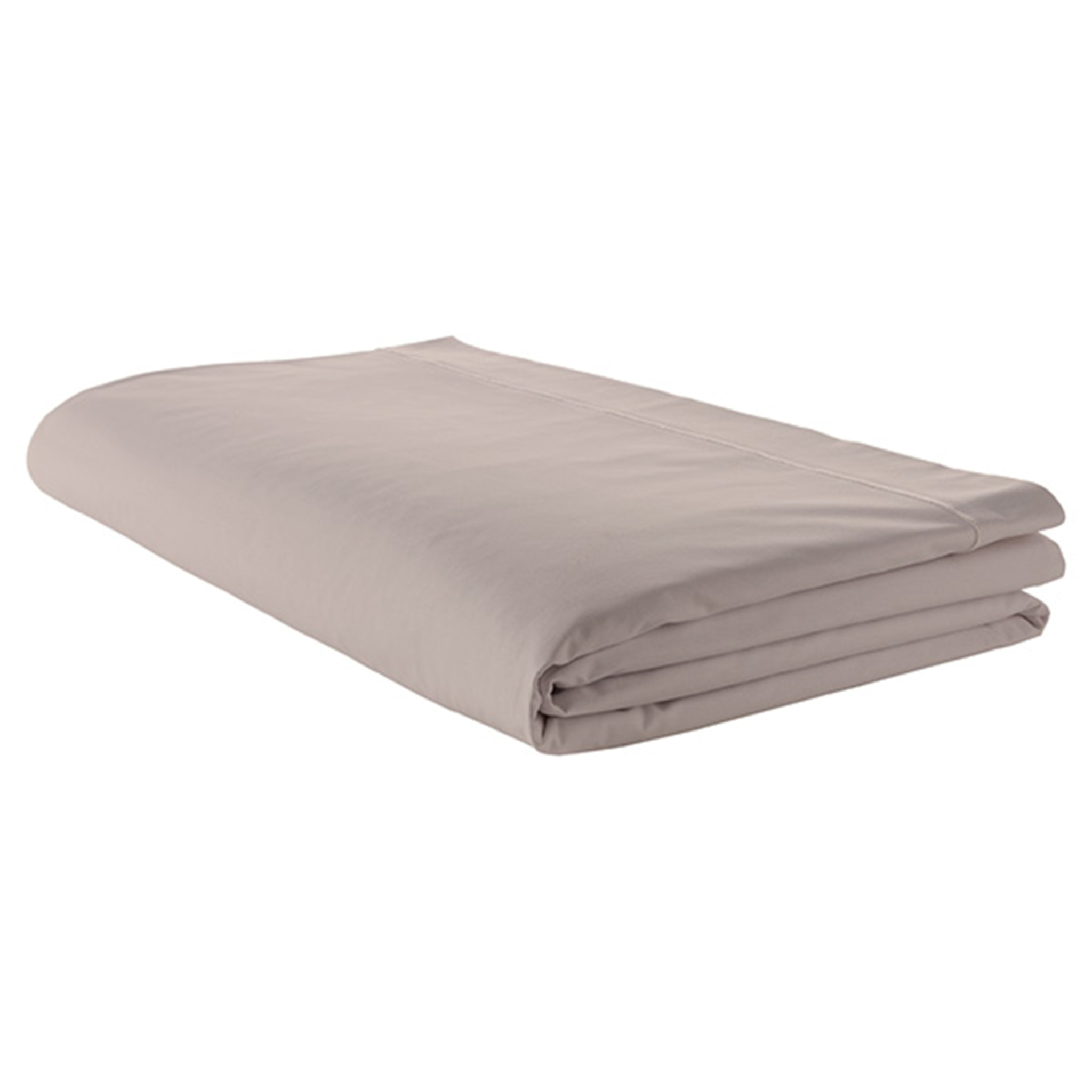 Drap plat piqué uni en percale de coton - Lin
