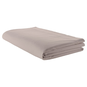 Drap plat piqué uni en percale de coton - Lin