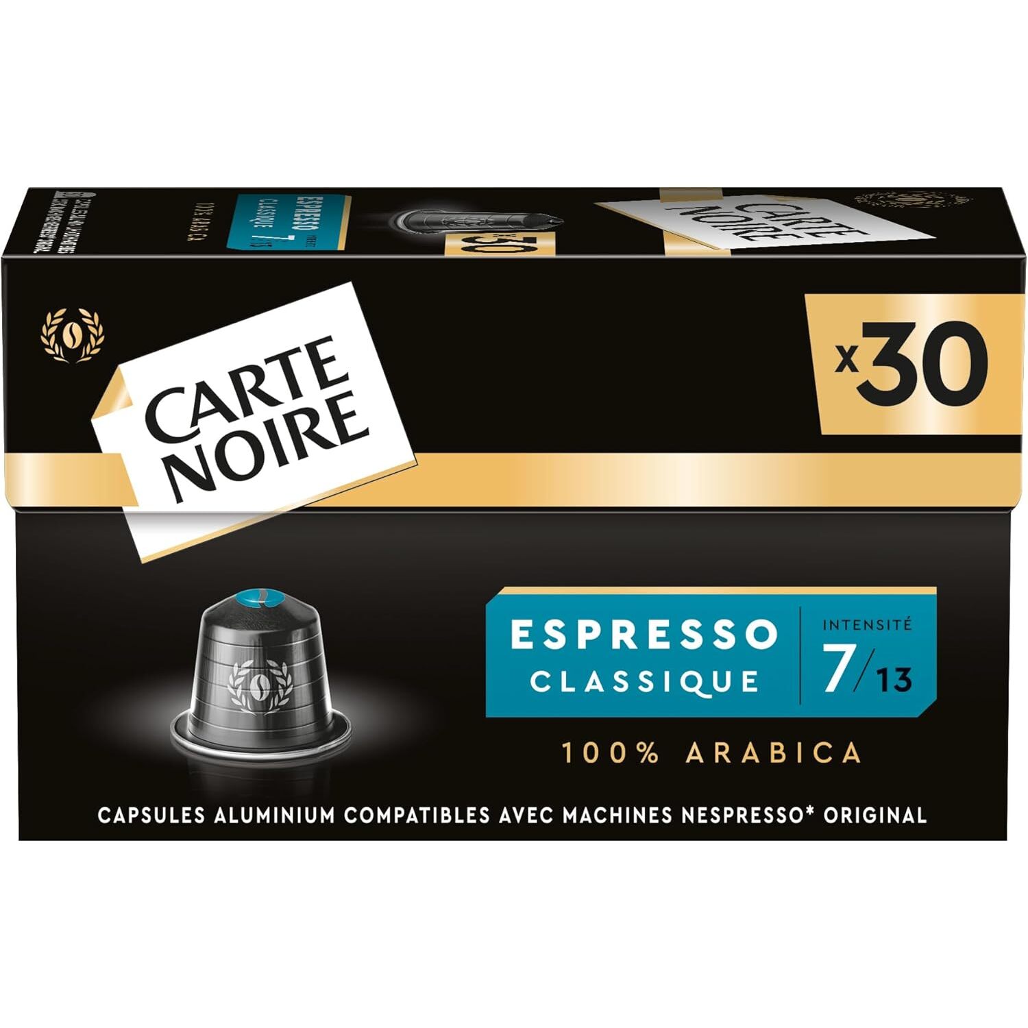 image-Espresso n°7 Classique x30 - Capsules compatibles Nespresso en aluminium