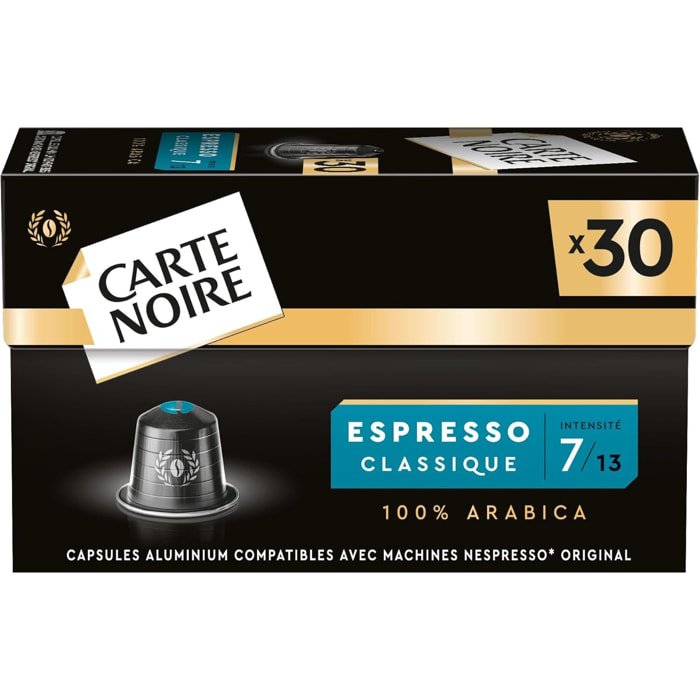 Espresso n°7 Classique x30 - Capsules compatibles Nespresso en aluminium