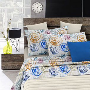 COMPLETO LETTO FASHION MADE IN ITALY MICROFIBRA-SPIRALS MATRIMONIALE