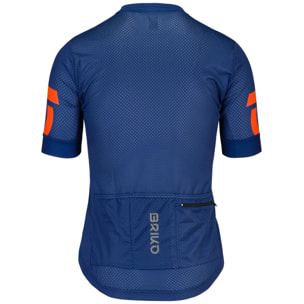 Briko - Maglie gioco, Uomo, Blu - Granfondo Jersey 2.0