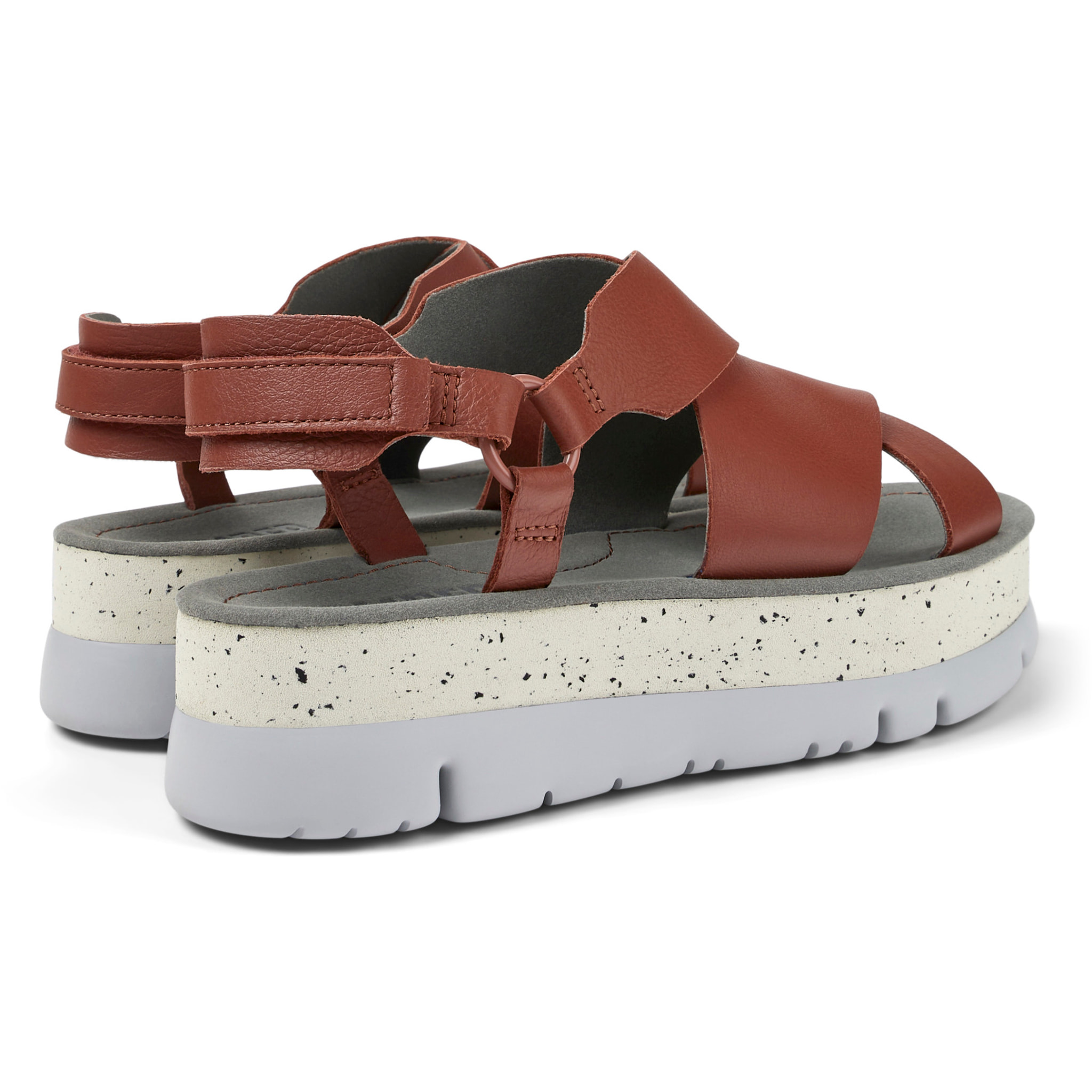 Sandalias - CAMPER Oruga Up - Rojo - Cuero liso