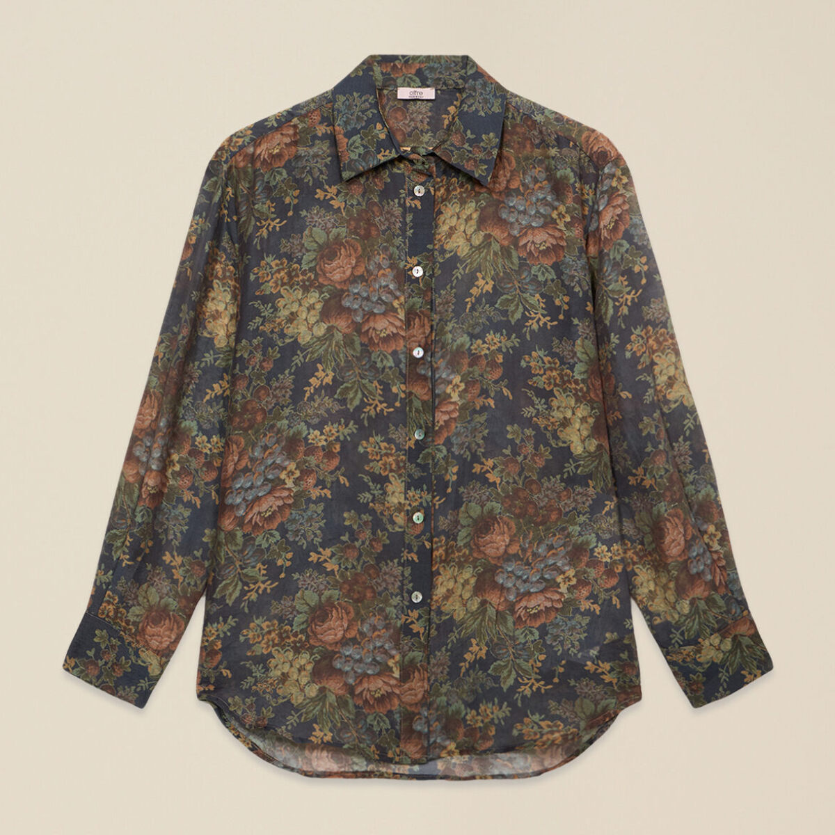 Oltre - Camicia a fantasia floreale - Blu