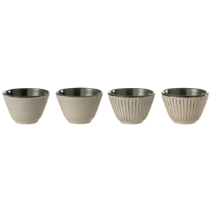 J-Line tasse - métal - beige - 2 boîtes de 2 pcs