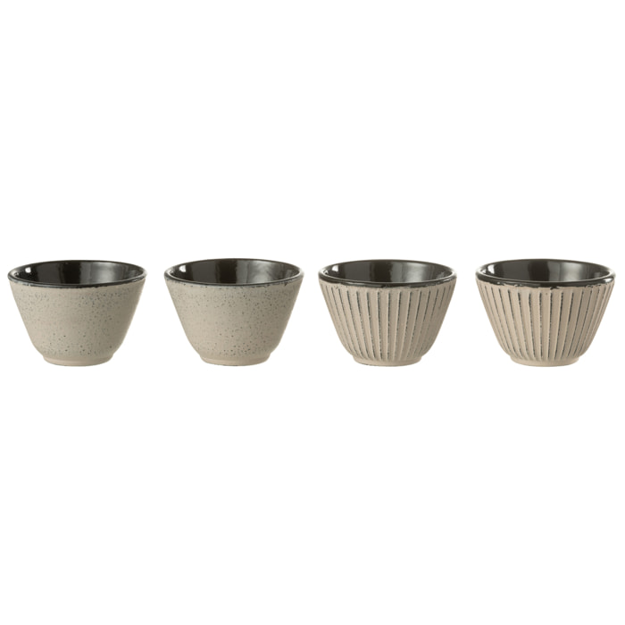 J-Line tasse - métal - beige - 2 boîtes de 2 pcs