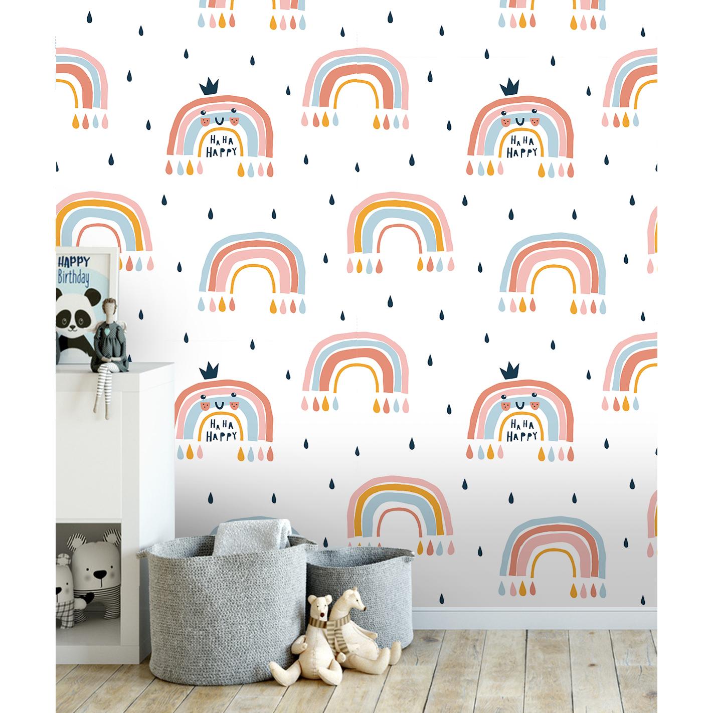 Papel pintado CERAMIKO, Happy rainbow 65x300 cm