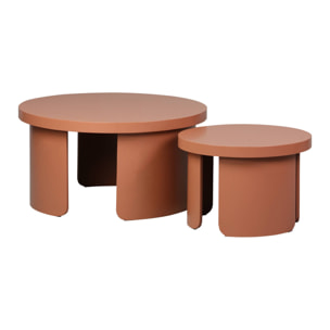 Set de 2 tables basses gigognes rondes   LUMA