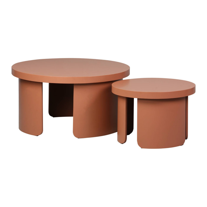 Set de 2 tables basses gigognes rondes   LUMA