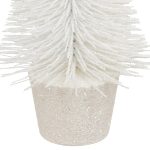 SAPIN TABLE PAILL 14CM BLANC