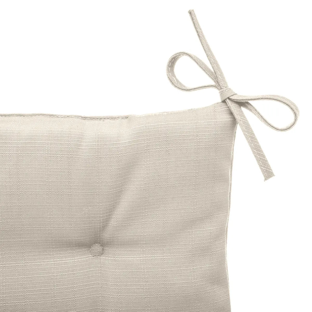 Galette de chaise carrée 4 points "Korai" blé 40x40x4cm en polyester