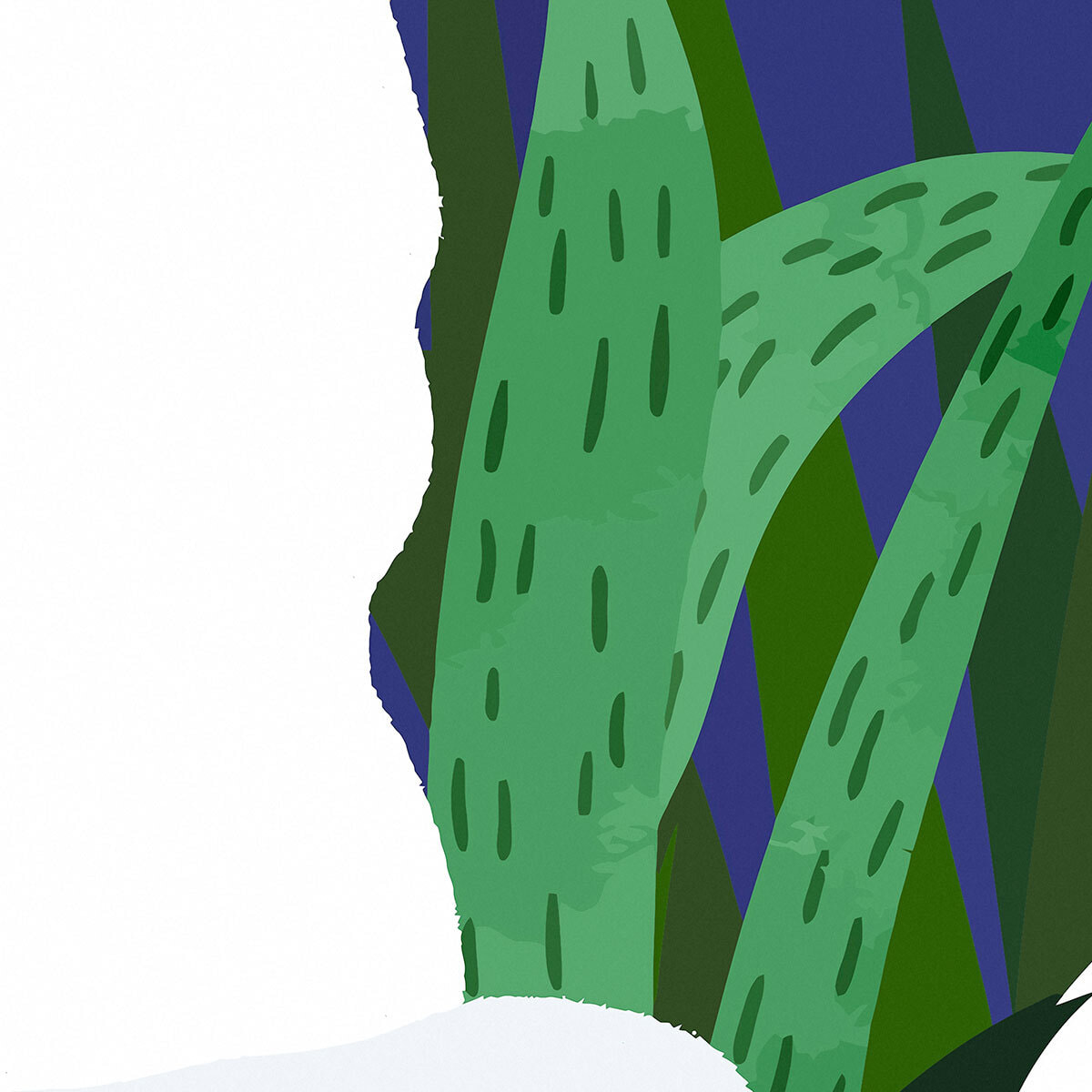 Papier peint femme et tigre scène tropicale artistique nocturne Intissé