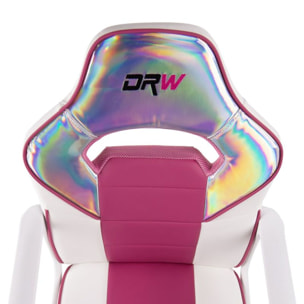 Silla gaming DRW Iris - Blanco - Rosa DRW