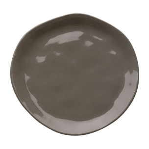 Assiettes Organic 20cm taupe set de 6 Kare Design