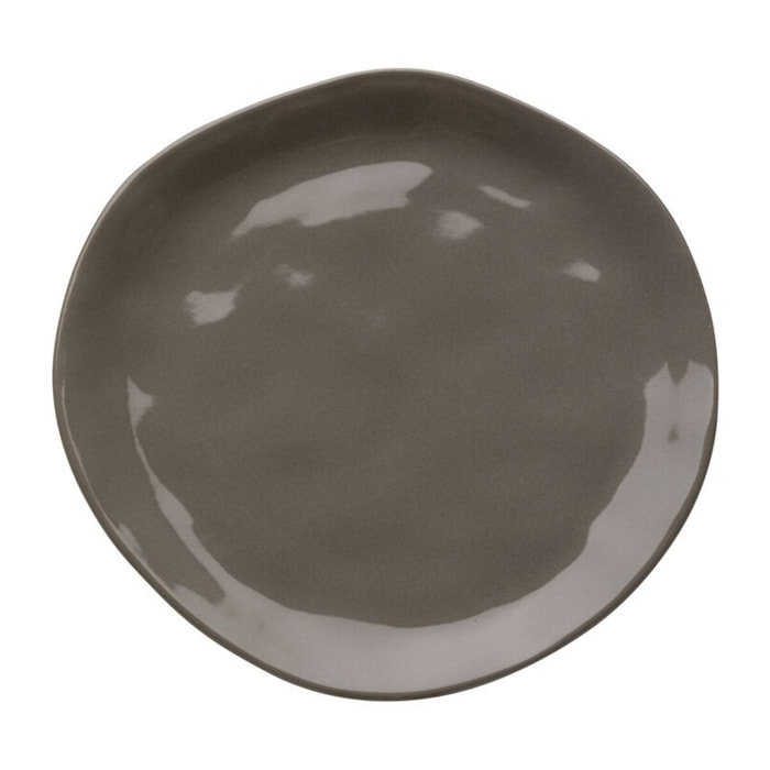 Assiettes Organic 20cm taupe set de 6 Kare Design