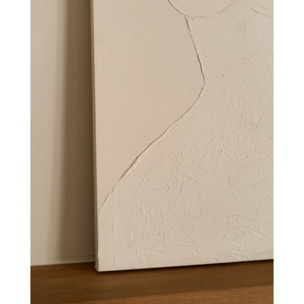 Tableau beige décoratif sur toile de coton avec cadre en bois peint à la main à la peinture à l'huile en différentes tailles