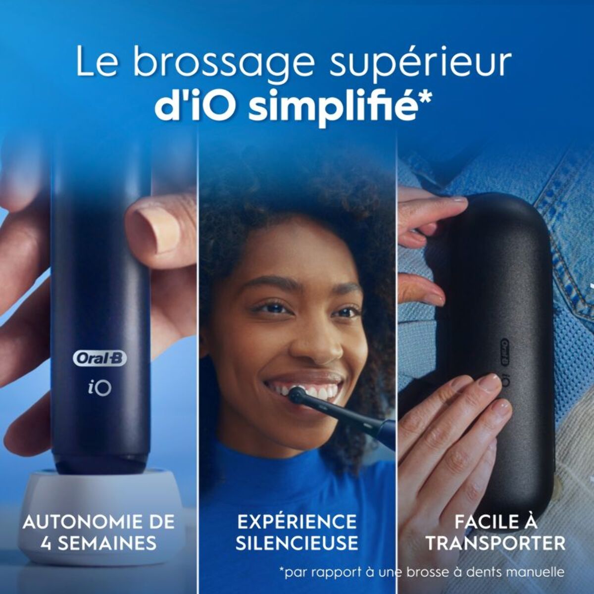 Brosse à dents électrique ORAL-B iO2 Marine Blue Deep Clean + Travel Case