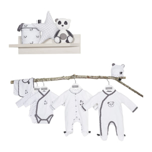 Lot de 2 bavoirs en coton blanc