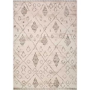 CERES Alfombra étnica de pelo corto crema, varias medidas disponibles.