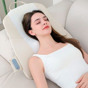 Masajeador ergonómico recargable HY-KB-2025 para espalda, cuello y hombros. 3 modos de masaje con 2 velocidades. 2 intensidades de calor, cinta de ajuste para sillas y asientos.