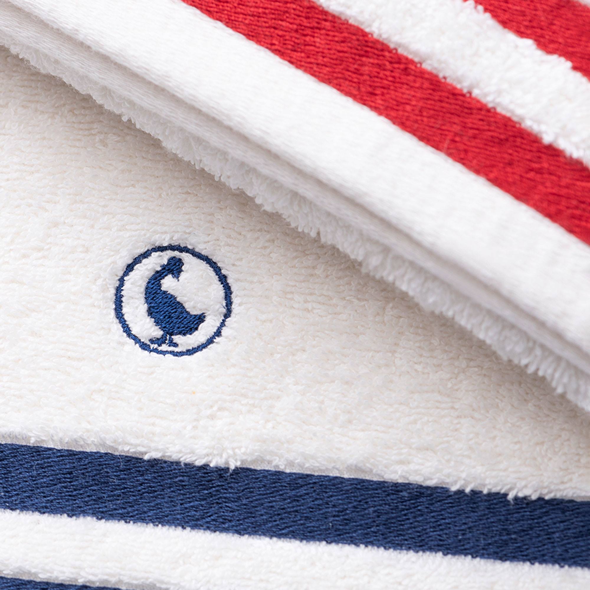 Set de 3 toallas de ducha en color blanco crudo 70x140cm 100% algodón 500gsm el ganso