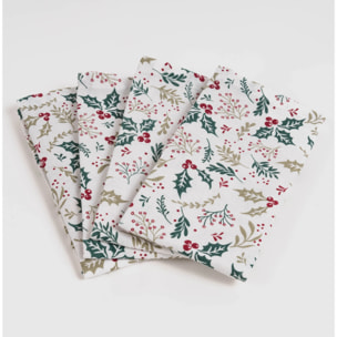 SET 4 SERVILLETAS HOLLY