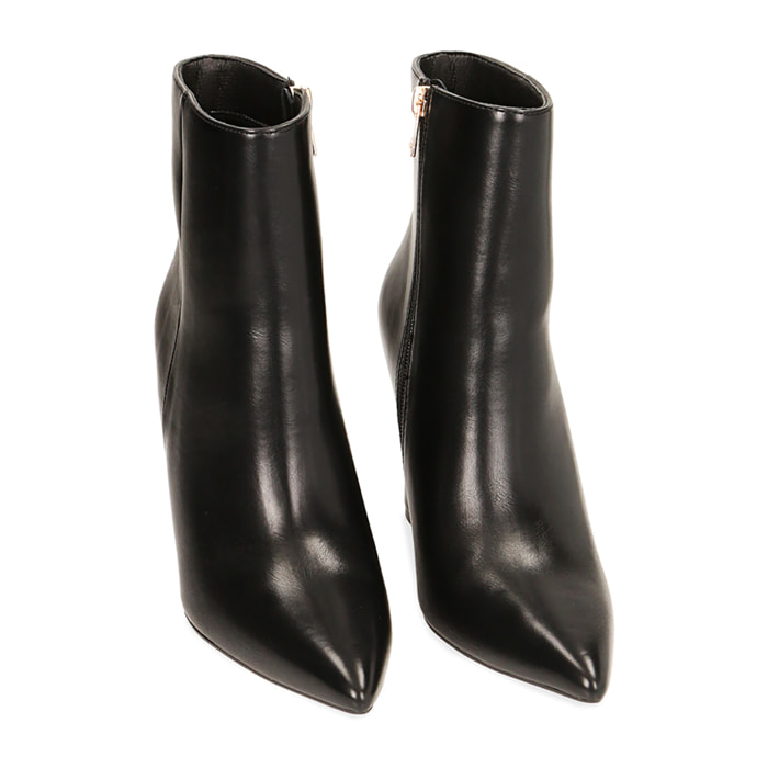 Ankle boots neri, zeppa 9,5 cm