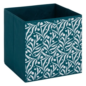 Boîte de rangement "Mix 'n' Modul" motif olivia bleu 31x31cm