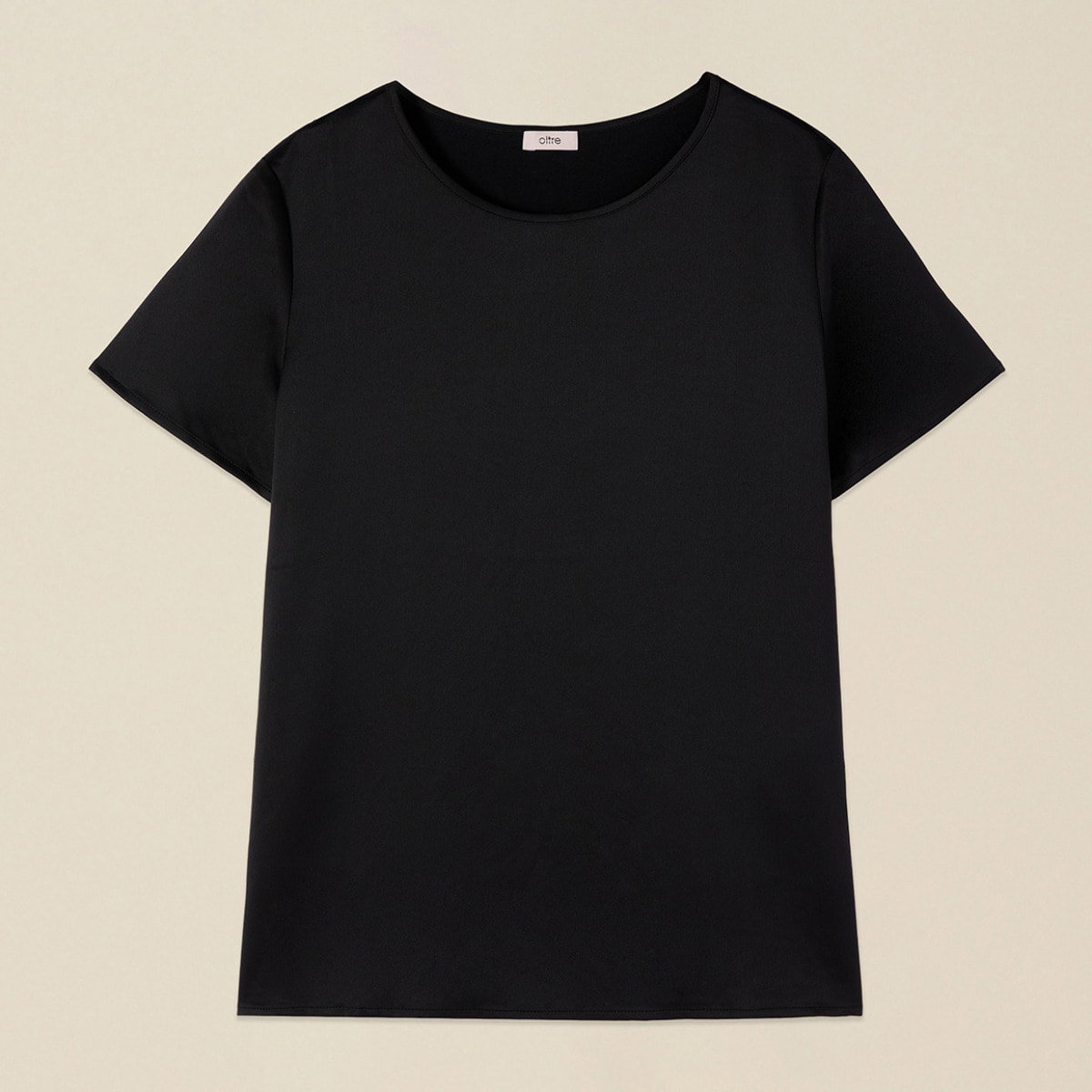 Oltre - T-shirt bimaterica - Nero