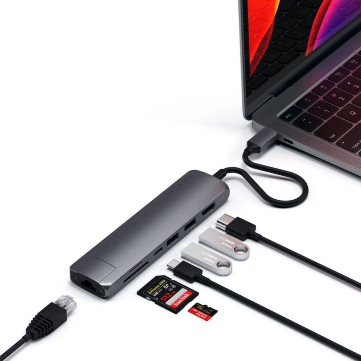 Hub USB C SATECHI USB-C Slim Multiport avec Ethernet