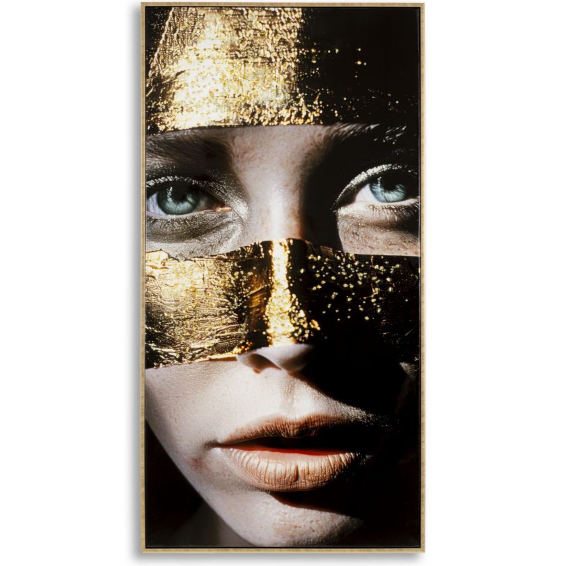 DIPINTO SU TELA LACCATO NAIROBI C/CORNICE -B- CM 52X4X102