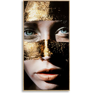 DIPINTO SU TELA LACCATO NAIROBI C/CORNICE -B- CM 52X4X102