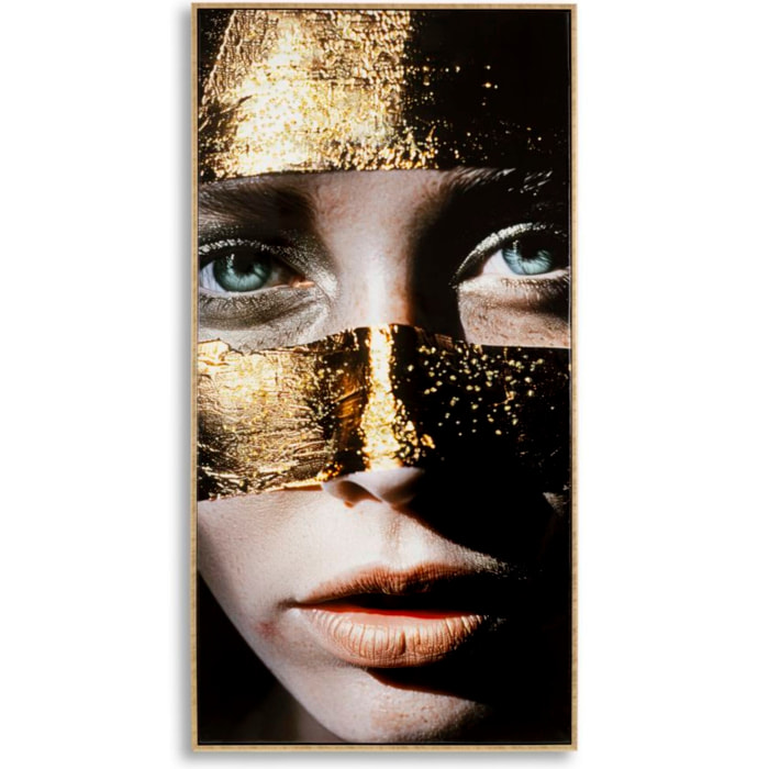 DIPINTO SU TELA LACCATO NAIROBI C/CORNICE -B- CM 52X4X102