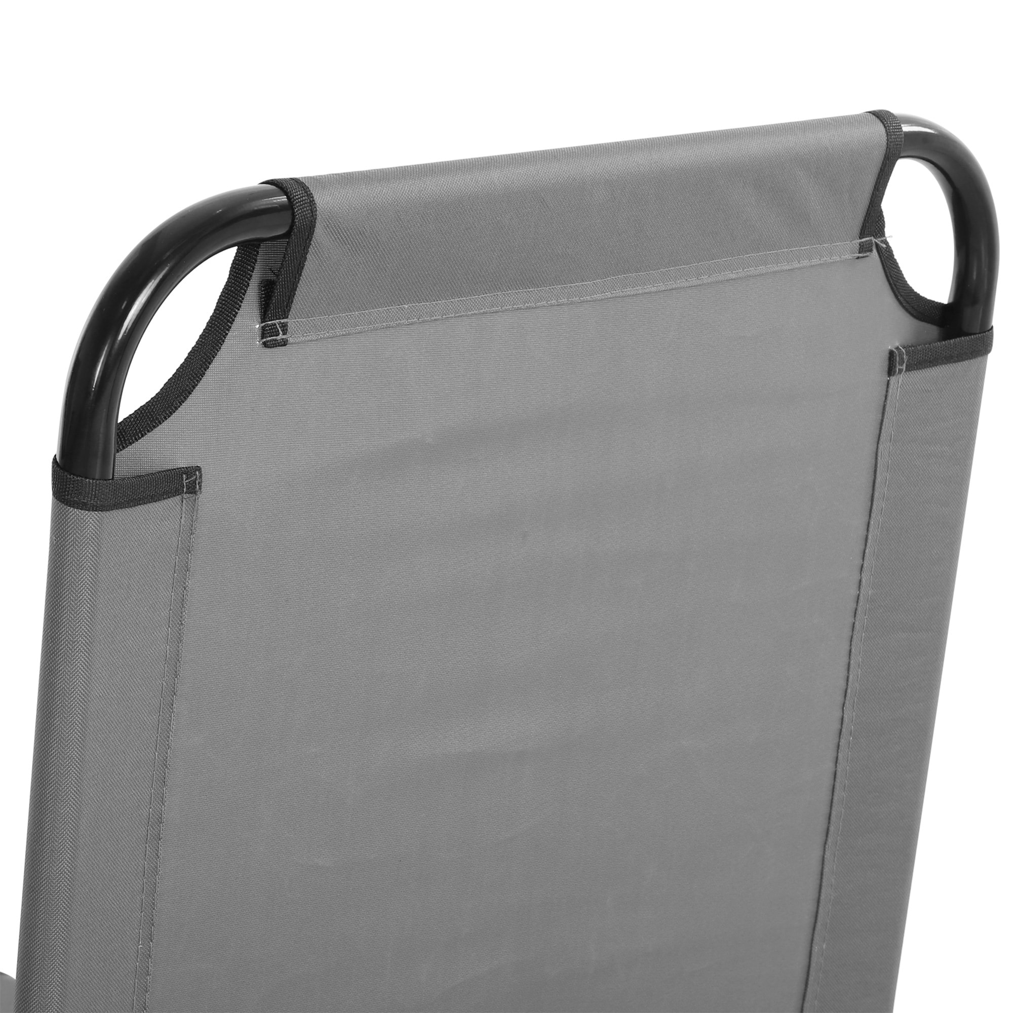 Tumbona Plegable Reclinable con Ángulo Ajustable de 5 Posiciones para Jardín Exterior Piscina Terraza Camping Carga 120 kg 188x56x28 cm Gris