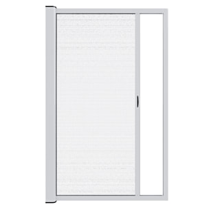 Zanzariera Universale Scorrimento Orizzontale Per Porte Portafinestra Balconi A Rullo Avvolgibile Telaio Alluminio In Kit Colore Bianco 150 x 250 cm