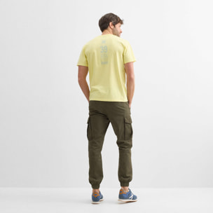 Camiseta regular MUNICH lifestyle de algodón orgánico amarilla