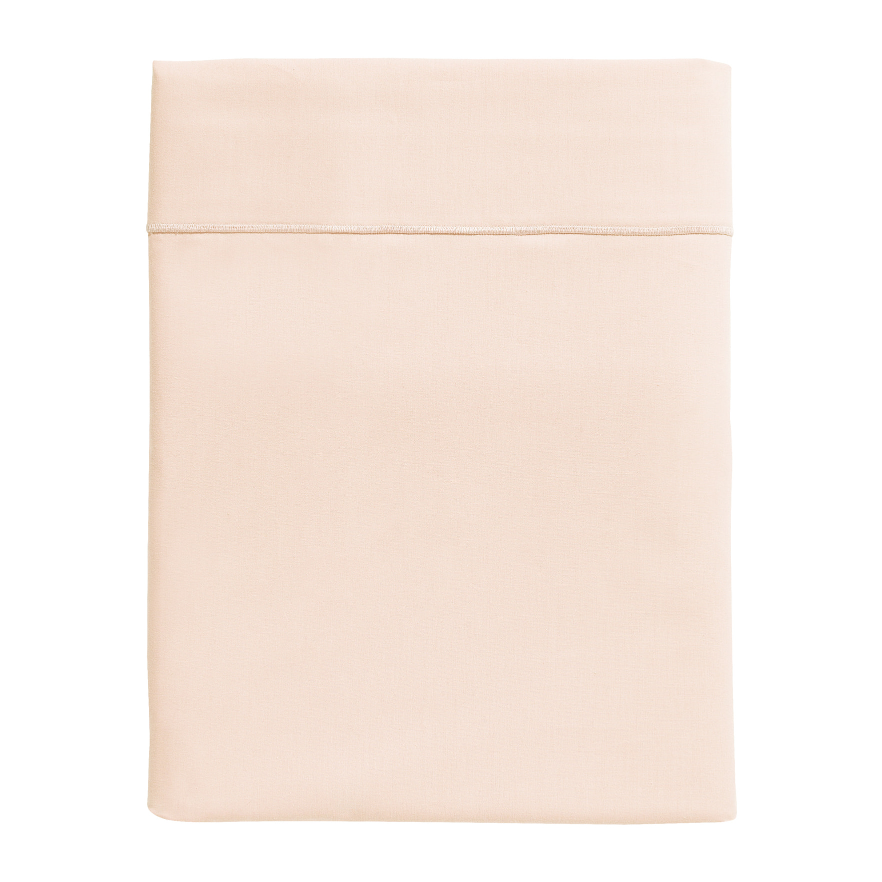 Drap plat uni en percale de coton, ROYAL LINE, Rose Ballerine