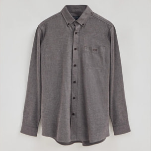 Camisa marrón de corte regular y con logo Polo Club