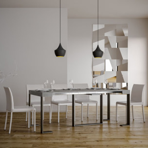 Consola extensible 90x40/300 cm Futura Cemento estructura Antracita