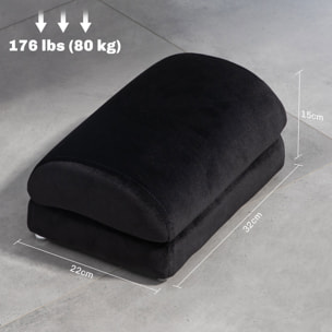Reposapiés de Oficina Reposapiés con Relleno de Espuma y Almohadillas Antideslizantes para Estudio Hogar Negro