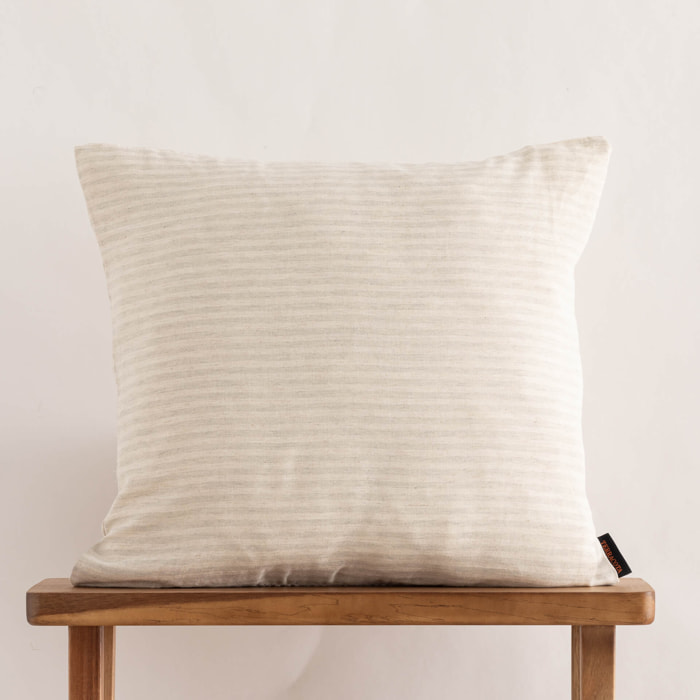 Housse de coussin jacquard 50x50 cm Jávea Mediana Gris Clair