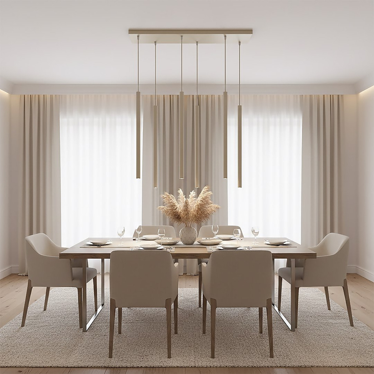Lampada a sospensione SELTER in acciaio beige