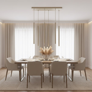 Lampada a sospensione SELTER in acciaio beige
